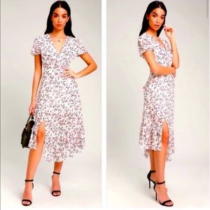 Lulu’s petal and poetry floral dress NWT large